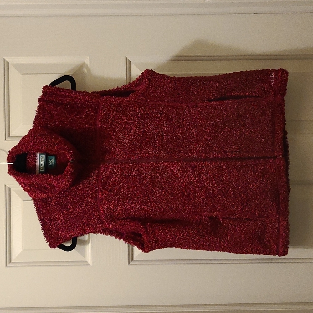 LL Bean Polartec Loose Pile Fleece Vest Size Large